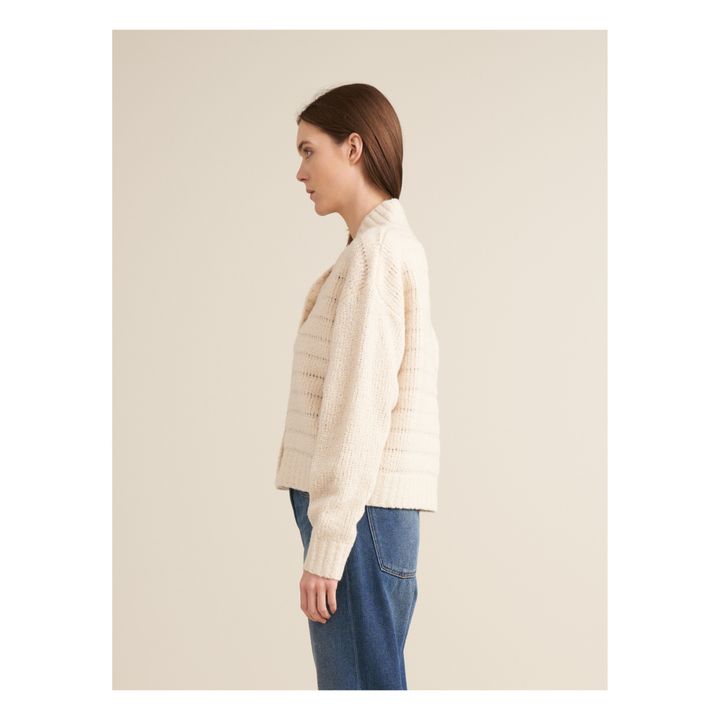Chaqueta Gyel de lana merina superfina - Colección Mujer | Marfil- Imagen del producto n°2