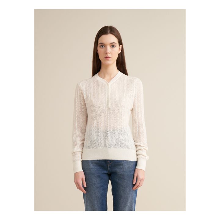 Maglione Rybba in Lana Merino Extra Fine - Collezione Donna | Ecru- Immagine del prodotto n°1