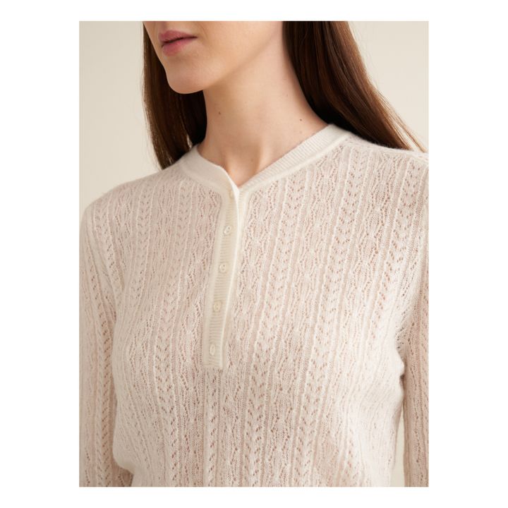 Maglione Rybba in Lana Merino Extra Fine - Collezione Donna | Ecru- Immagine del prodotto n°5