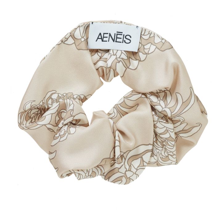 Coletero de seda crisantemo | Beige- Imagen del producto n°0