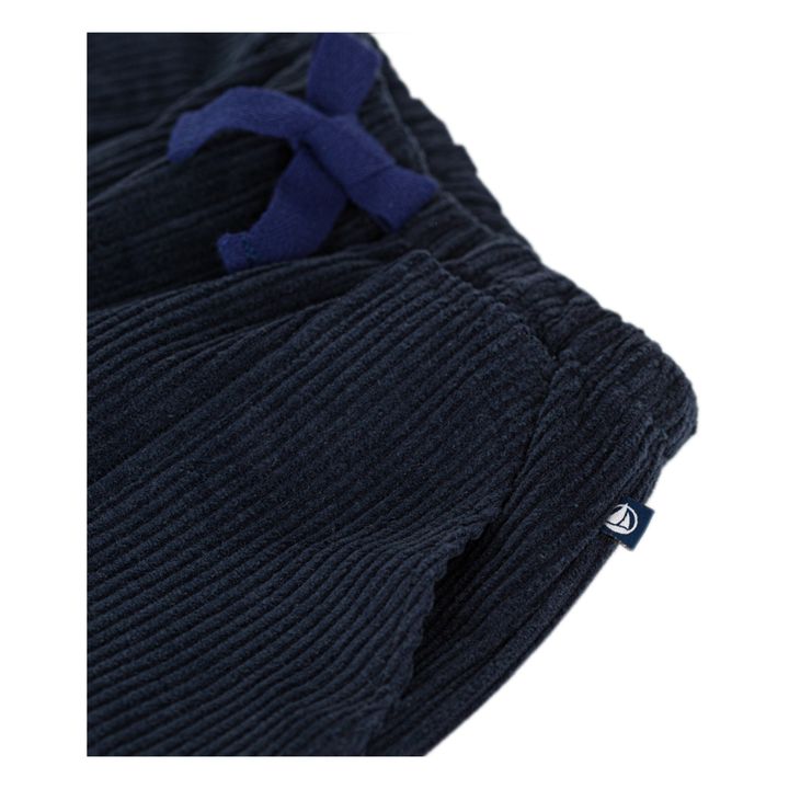 Pantalones de terciopelo Bolsillos | Azul Marino- Imagen del producto n°1