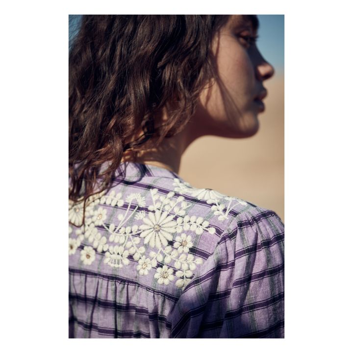 Camicetta a Quadri Jeanne - Collezione Donna | Viola- Immagine del prodotto n°4