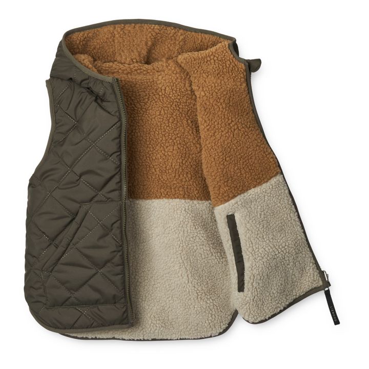 Ärmellose Wendejacke aus recycelten Materialien Diana | Khaki- Produktbild Nr. 3