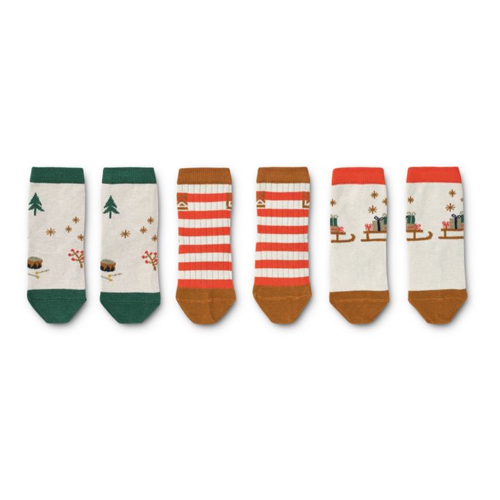 3 Pares de calcetines Holiday Silas | Crudo- Imagen del producto n°1