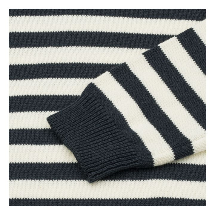 Gestreifter Pullover aus Bio-Baumwolle Omaha | Navy- Produktbild Nr. 2