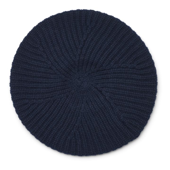Gorro de lana recuperada Borg | Azul Marino- Imagen del producto n°2