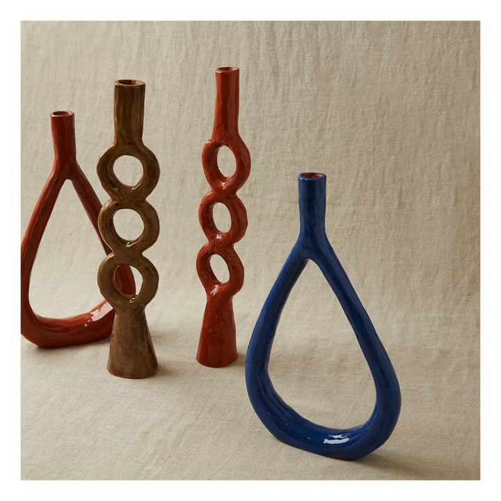 Kerzenhalter aus Steingut | Terracotta- Produktbild Nr. 2