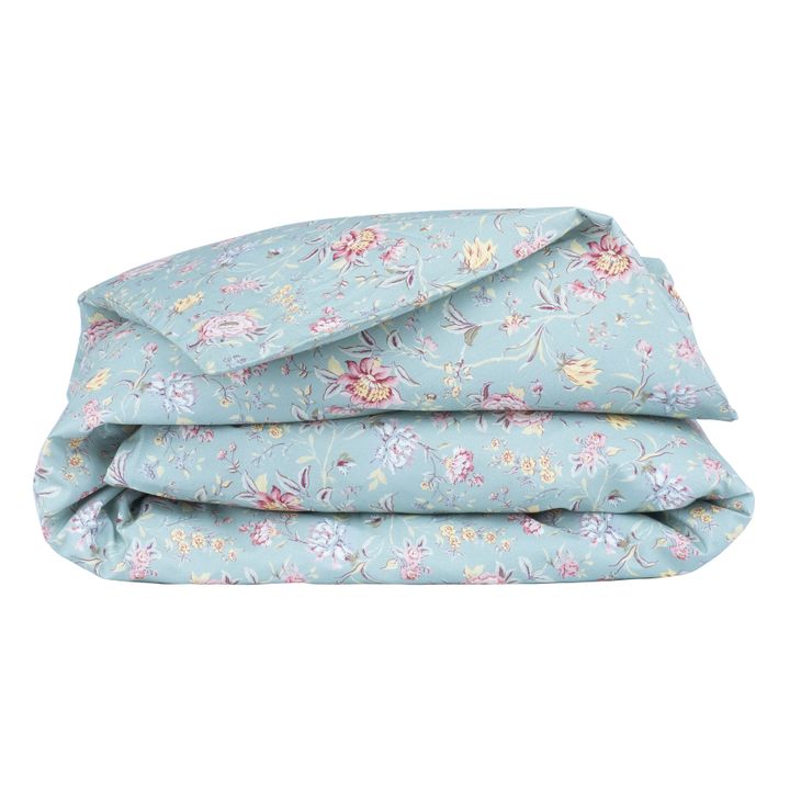 Housse de couette Noemie en coton bio | Bleu turquoise- Image produit n°0