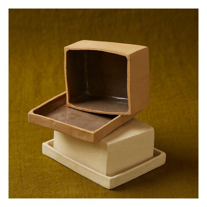 Stoneware Butter Dish | Cream- Product image n°3
