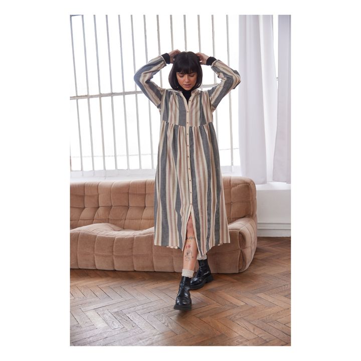 Vestido de rayas Miuchia Aman | Gris- Imagen del producto n°1