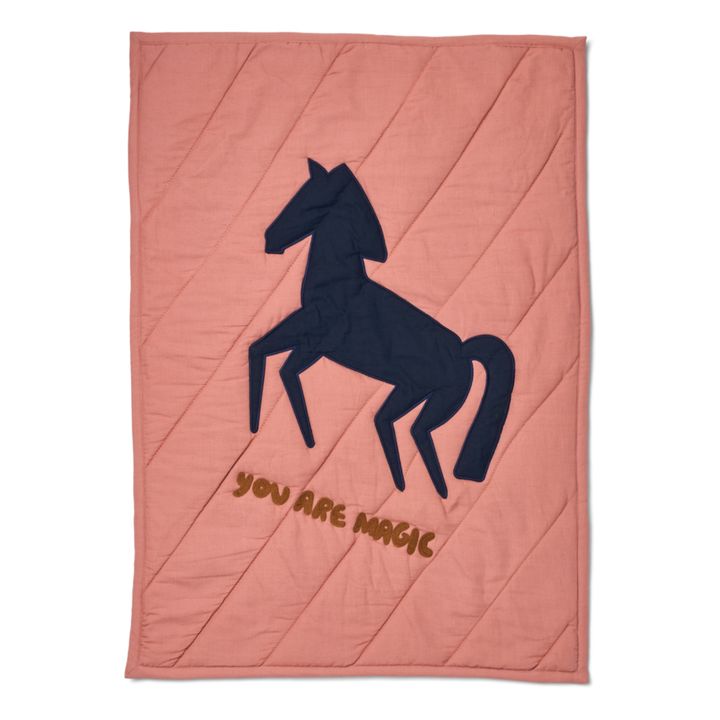 Decorazione da parete Verner in cotone organico | Horses/Dark rosetta- Immagine del prodotto n°0