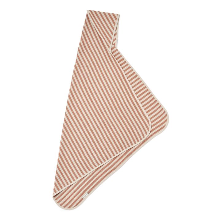 Badecape Caro aus Bio-Baumwolle | Stripe Tuscany rose/Sandy- Produktbild Nr. 0