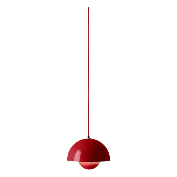 Lámpara de Techo Flowerpot VP1, Verner Panton, 1968 | Rojo Bermellón- Imagen del producto n°0
