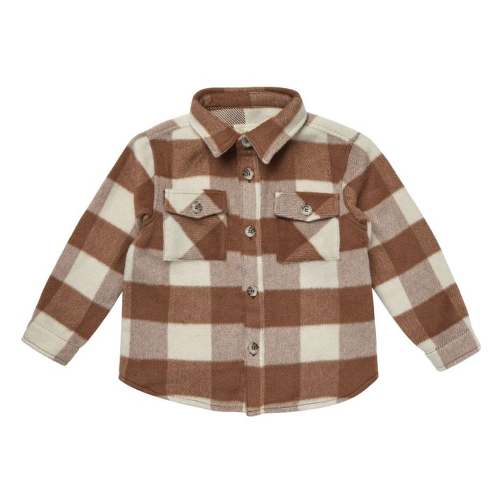 Camicia in Lana a Quadri | Marrone- Immagine del prodotto n°0