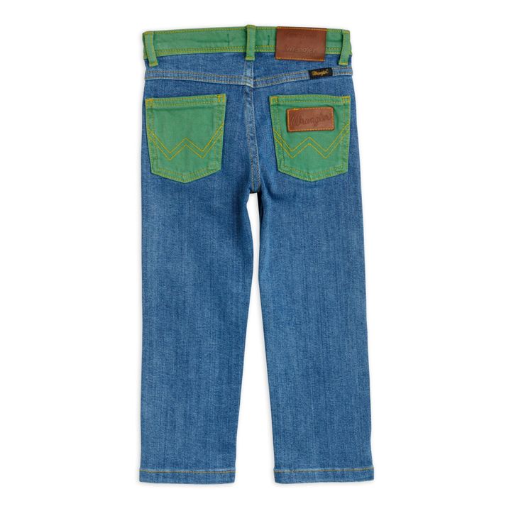 Rodini x Wrangler Mini vaqueros de algodón orgánico | Azul- Imagen del producto n°2