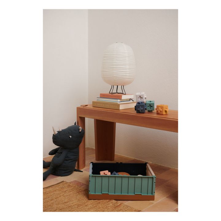Kuscheltier Rhino Halfdan aus Bio-Baumwolle | Graublau- Produktbild Nr. 2