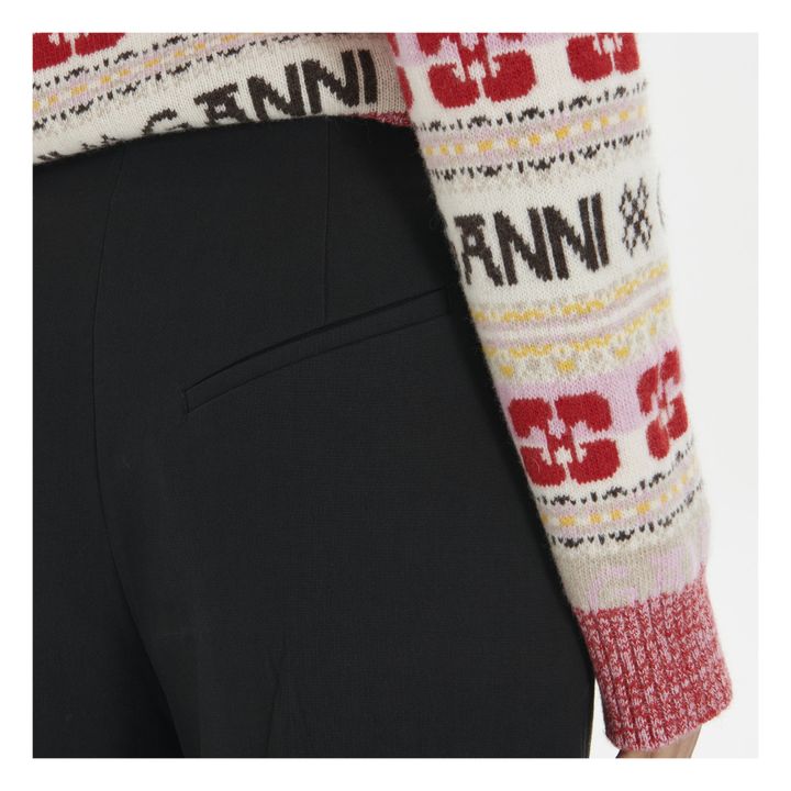 Weite Hose Suiting Bio-Baumwolle | Schwarz- Produktbild Nr. 3