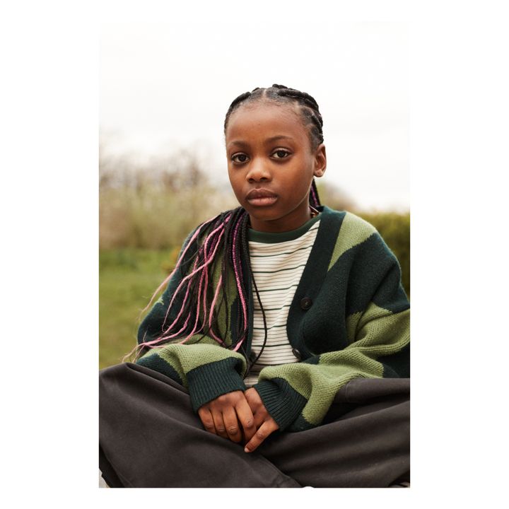 Organic Cotton Striped Oversized T-Shirt | Ecru- Product image n°1