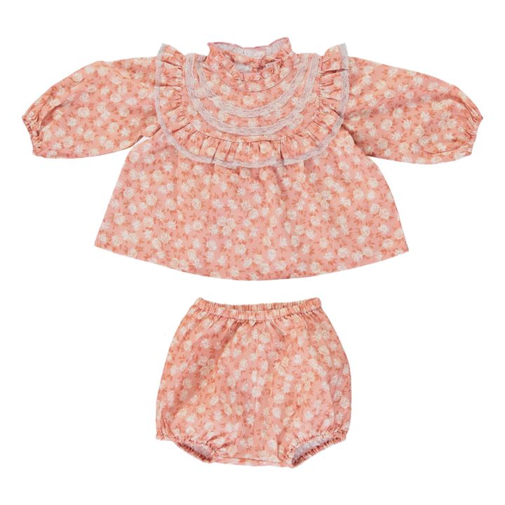 Millie blusa floral + bloomer | Rosa Polvo- Imagen del producto n°0