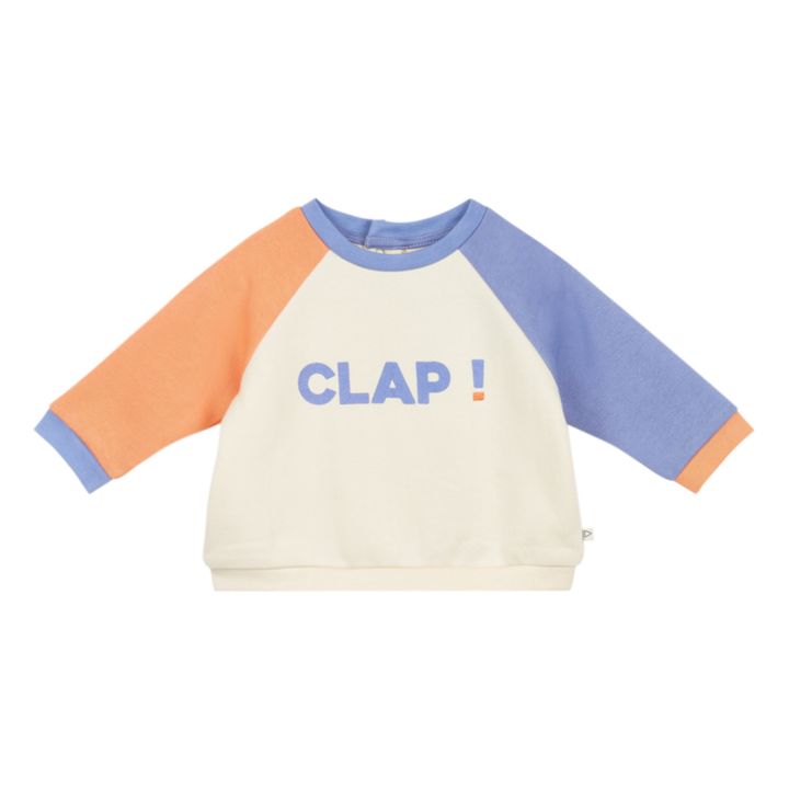 Clap Erman organic cotton sweatshirt | Ecru- Product image n°0
