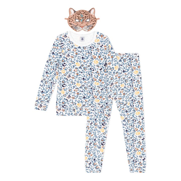 Pyjama mit Frottee-Bouclé | Seidenfarben- Produktbild Nr. 0