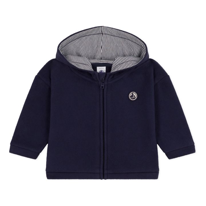 Fleece-Sweatshirt mit Kapuze | Navy- Produktbild Nr. 0