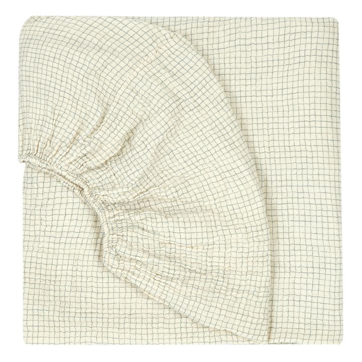 Lenzuolo con angoli Blue Grid | Blu- Immagine del prodotto n°0