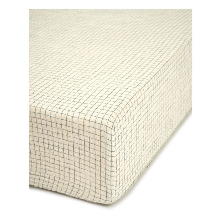 Lenzuolo con angoli Blue Grid | Blu- Immagine del prodotto n°1