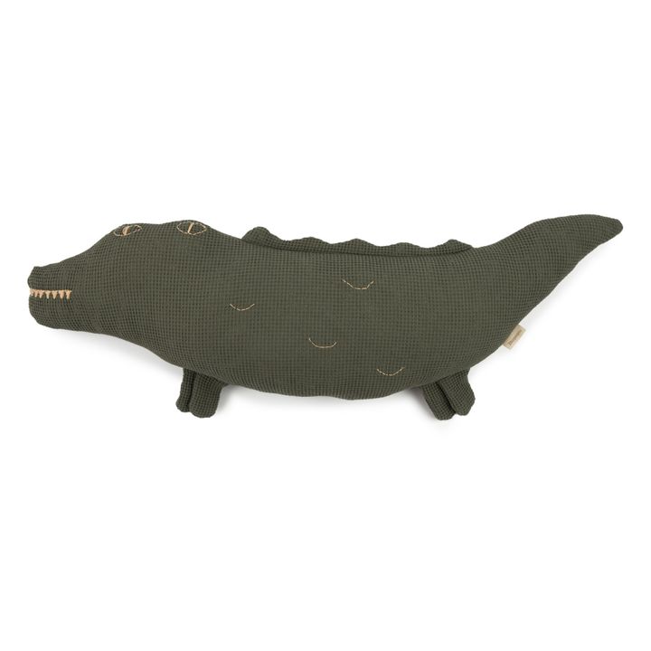 Cuscino in coccodrillo | Verde- Immagine del prodotto n°0