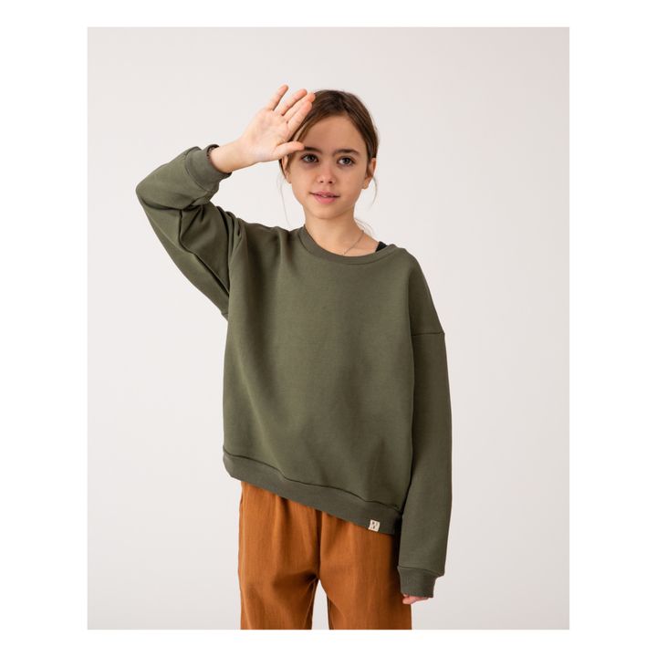Organic cotton sweatshirt | Dark green- Product image n°4