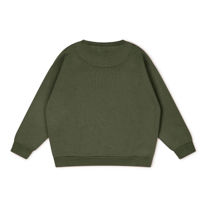 Organic cotton sweatshirt | Dark green- Product image n°7