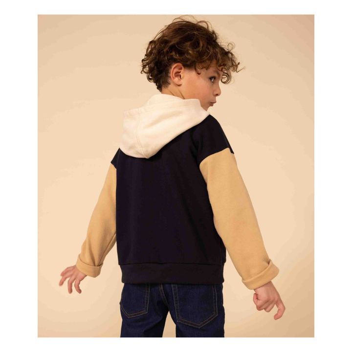 Sudadera con capucha Bicolor | Azul Marino- Imagen del producto n°3