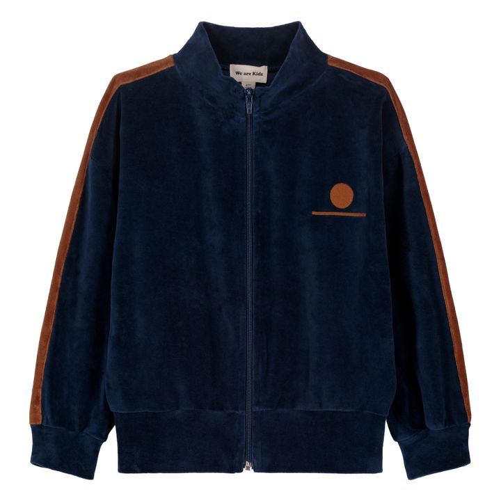 Veste Velours Coton Bio Benjamin | Azul Marino- Imagen del producto n°0