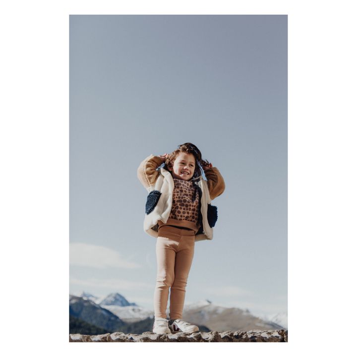 Sweat Oversize Coton Recyclé à Pois | Rose pêche- Image produit n°2