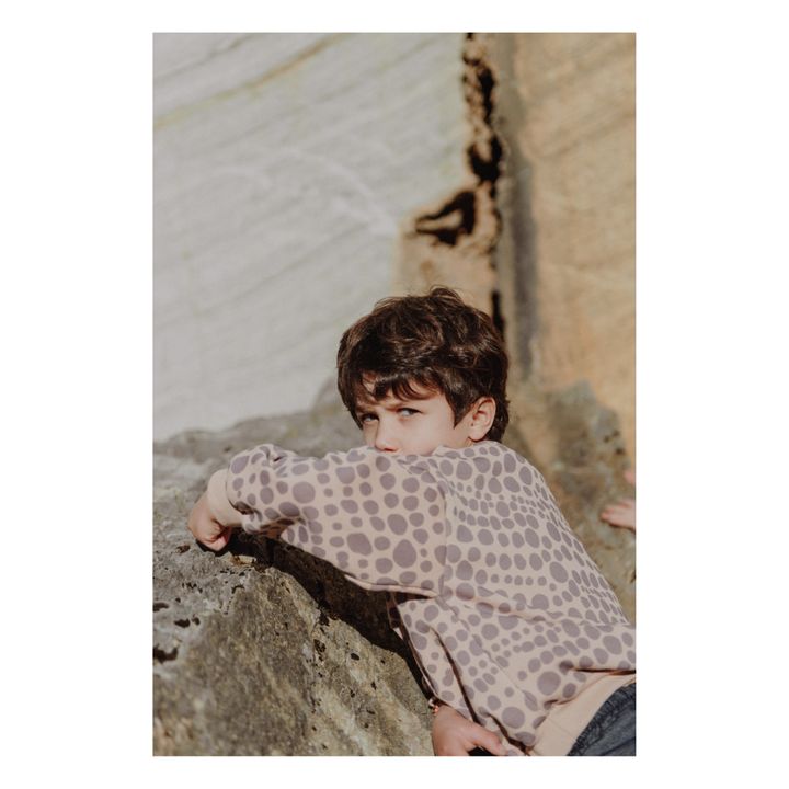 Sweat Oversize Coton Recyclé à Pois | Rose pêche- Image produit n°3