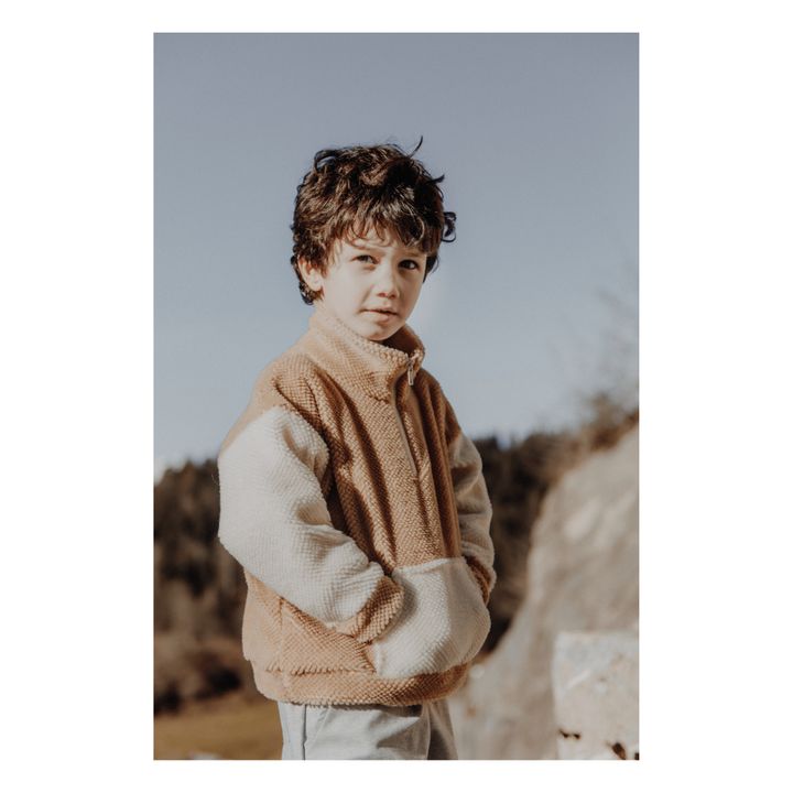 Giacca Stile Pelliccia in Materiale Riciclato Bear | Camel- Immagine del prodotto n°1