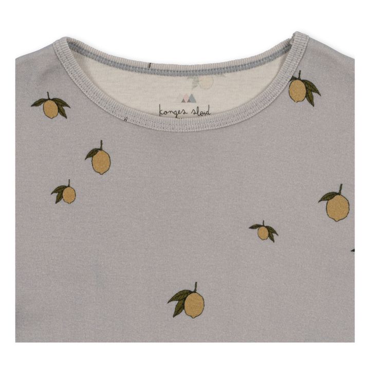 Pijama Sleepy Algodón Ecológico Limones | Gris- Imagen del producto n°2