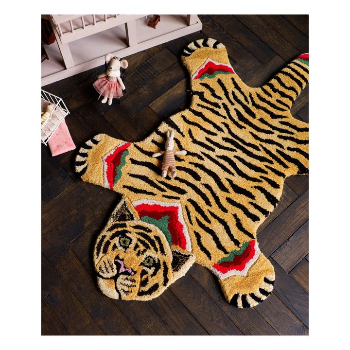 Alfombra tigre de lana Babul Bombay | Marrón- Imagen del producto n°4
