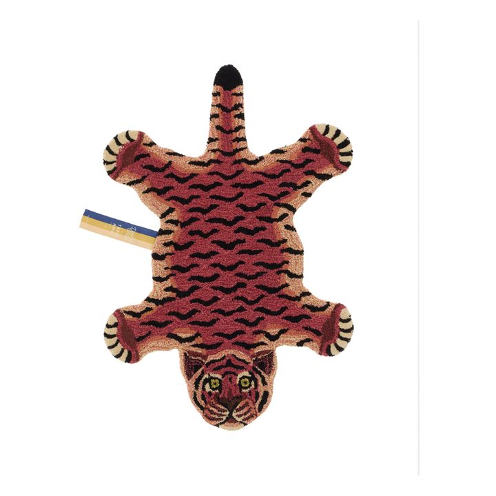 Alfombra tigre de lana Tula Wise | Rojo- Imagen del producto n°0
