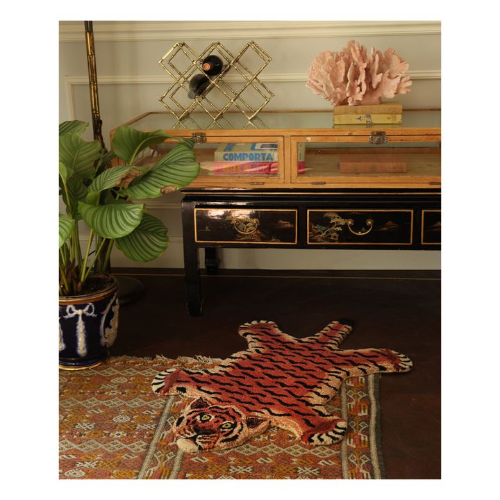 Alfombra tigre de lana Tula Wise | Rojo- Imagen del producto n°1
