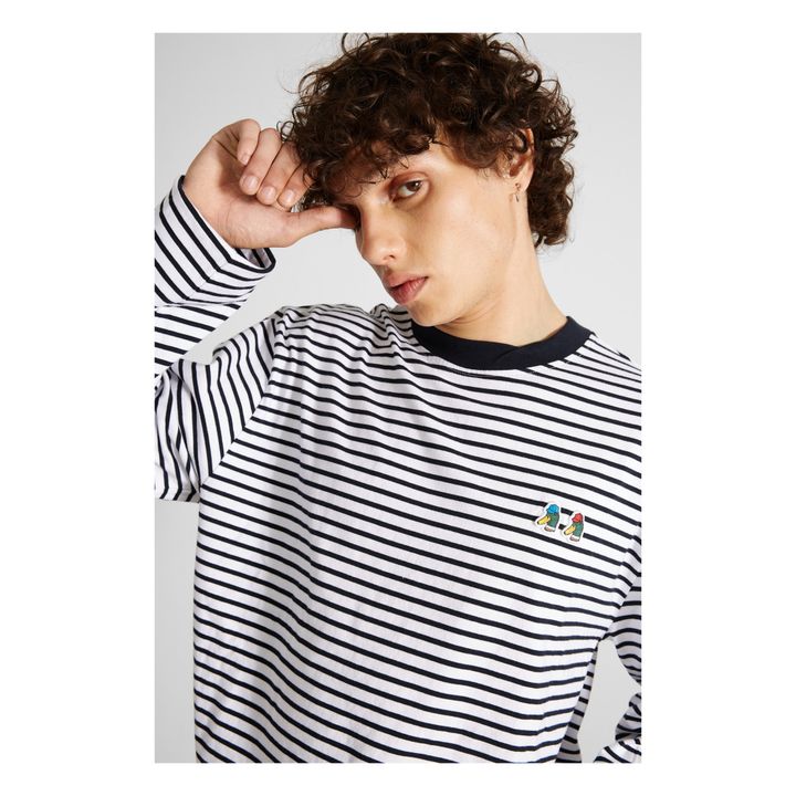 Camiseta a rayas Special Duck | Blanco- Imagen del producto n°2