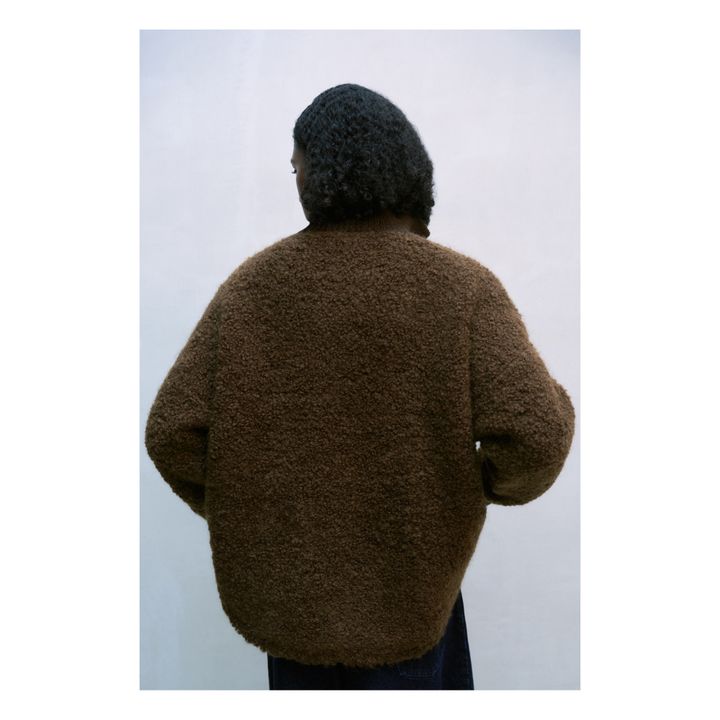 Cardigan in lana e mohair | Marrone- Immagine del prodotto n°5