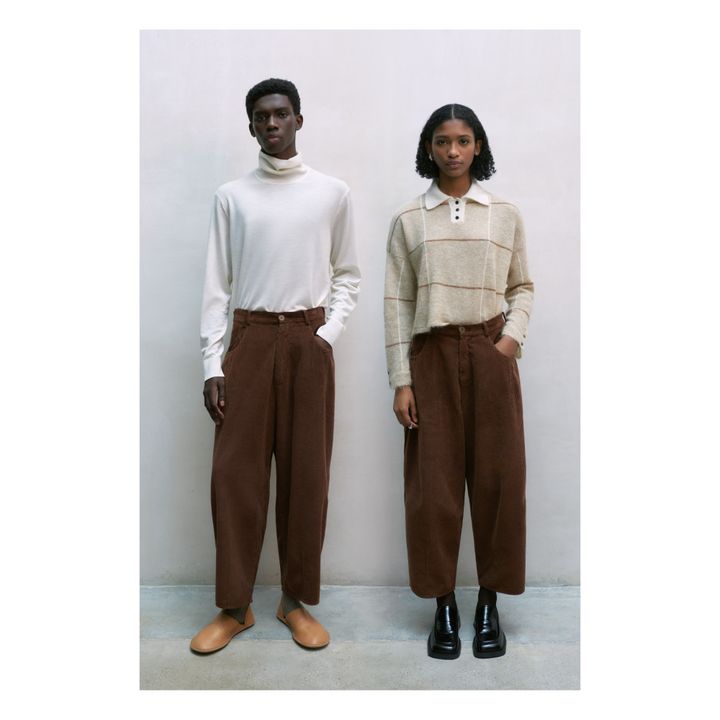 Pantalones anchos | Marrón- Imagen del producto n°2