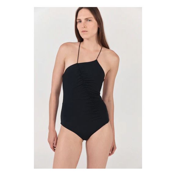 Costume da bagno a 1 pezzo con camice | Nero- Immagine del prodotto n°1