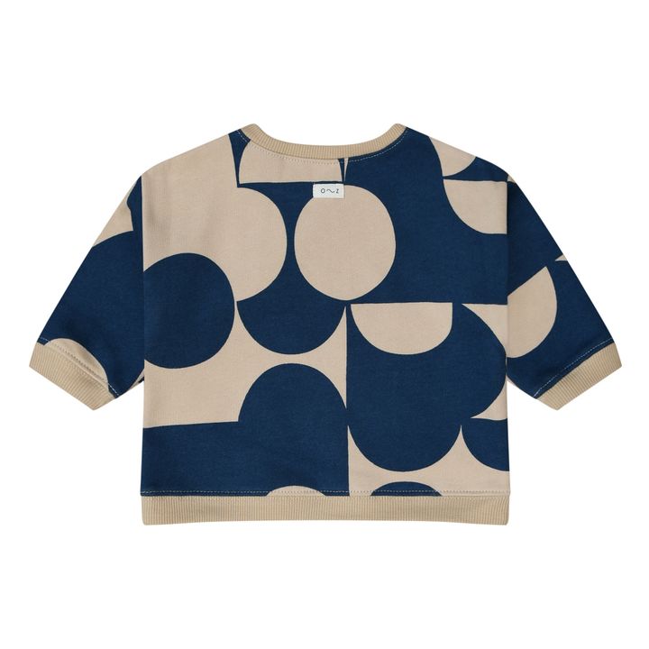 Sudadera geométrica de algodón orgánico | Azul- Imagen del producto n°6