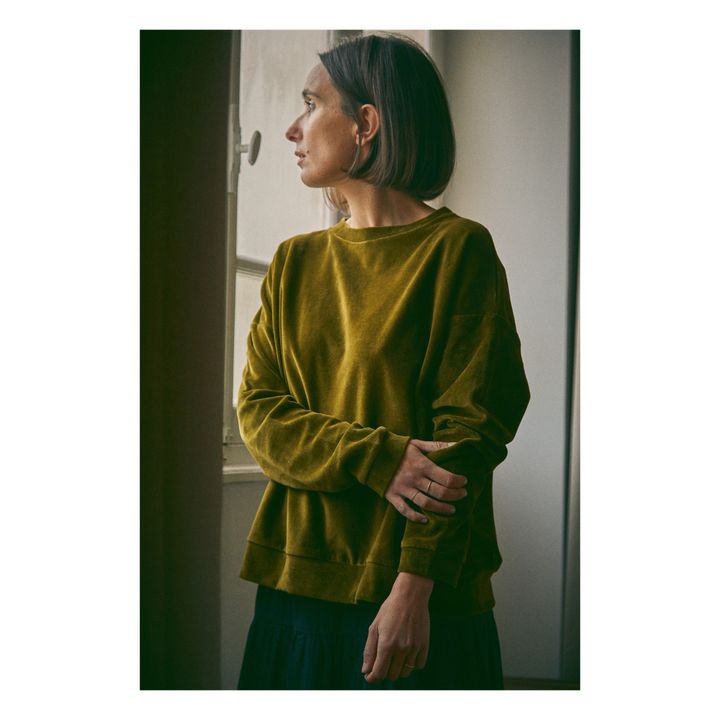 Acentra Velours Sweatshirt - Adult Collection | Khaki- Produktbild Nr. 2