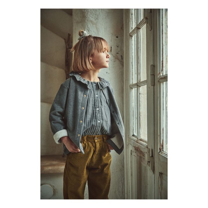 Strickjacke aus Fleece Kamille | Anthrazit- Produktbild Nr. 2