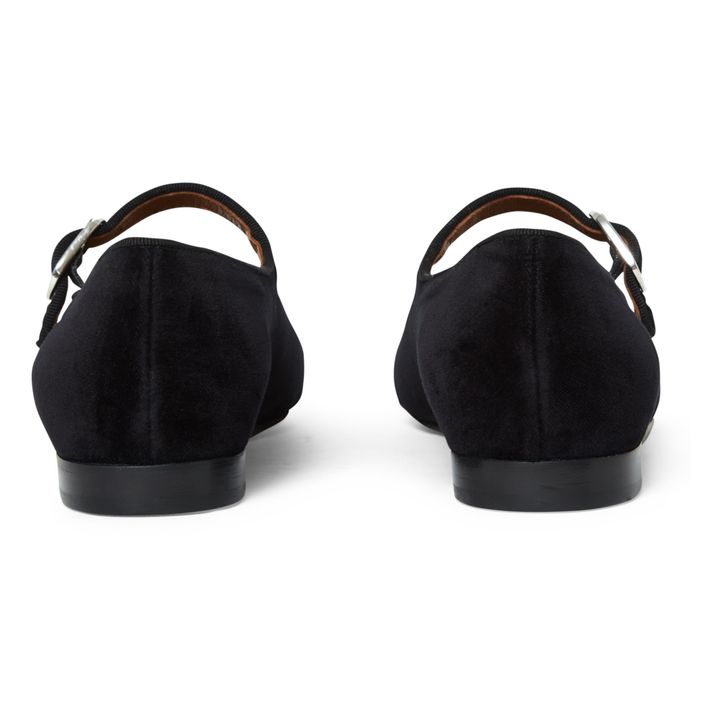 Bailarinas Mary Jane de terciopelo | Negro- Imagen del producto n°2
