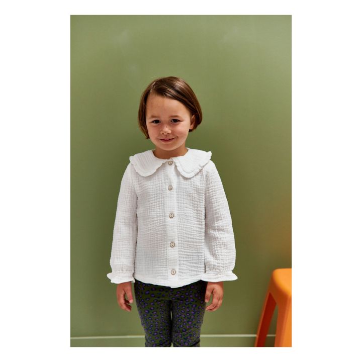 Nicole Organic Cotton Shirt | Bianco- Immagine del prodotto n°1