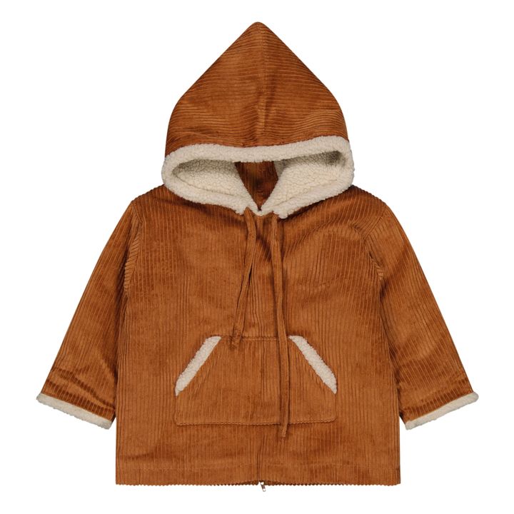 Sweat Capuche Velours Casimir | Camel- Image produit n°0